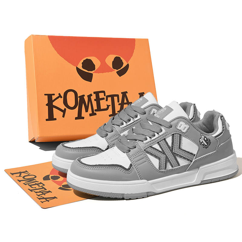 KOMETA.A Low top Skateboard Shoes Unisex Gray Box