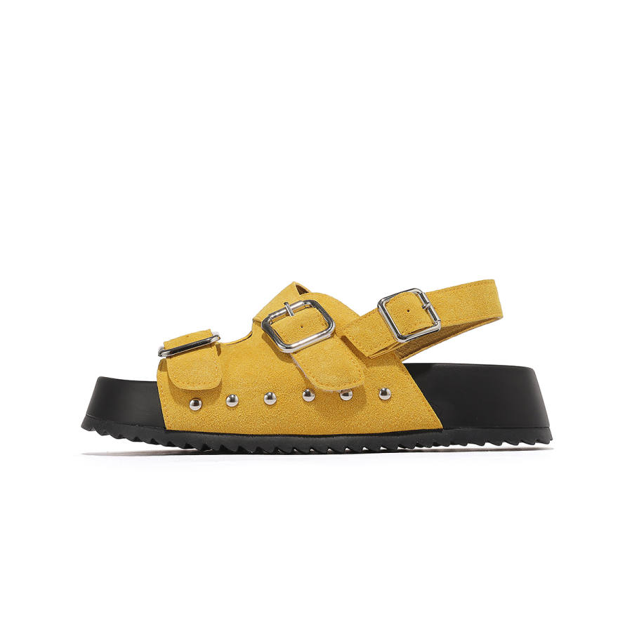 CARDANRO Buckle Minimalist Style Vintage Classic Breathable Slip Resistant Abrasion Resistant One Strap Sandals Women's