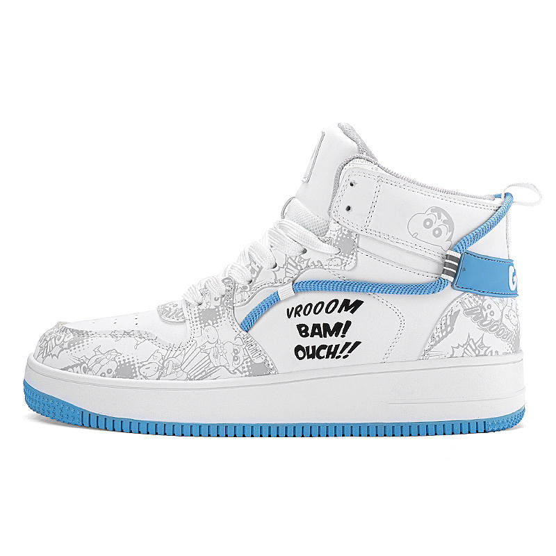 Crayon Shinchan High top Skateboard Shoes Unisex