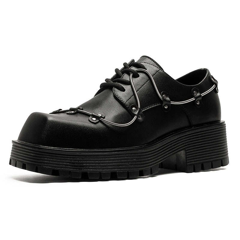 KAQIAODI Microfiber Leather Casual Shoes Men's Black