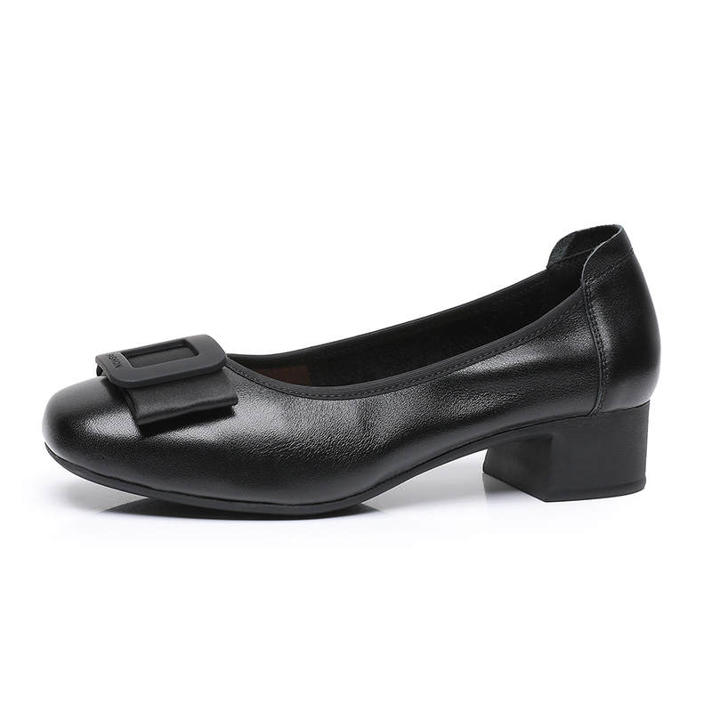 RED DRAGONFLY Cow Leather Casual Shoes 3.5cm Women's Black