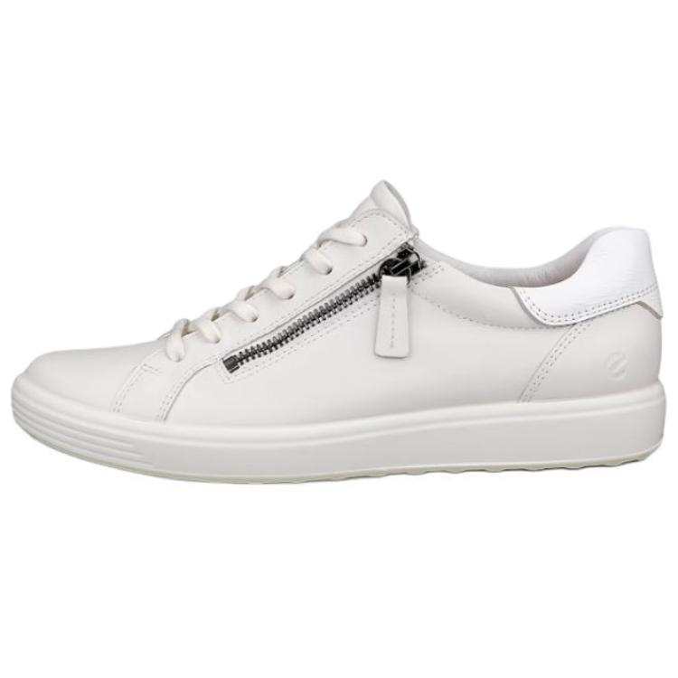 Ecco Soft 7 Leather Low top Casual Shoes Women's White