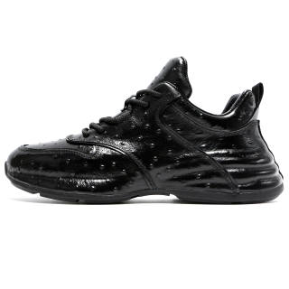KAIMALONG Cow Leather Slip Resistant Abrasion Resistant Slip Resistant Abrasion Resistant Low top Chunky Sneakers Men's
