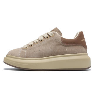 BDED Cow Split Leather Cushioning Low top Skateboard Shoes Women's Maillard Style Brown