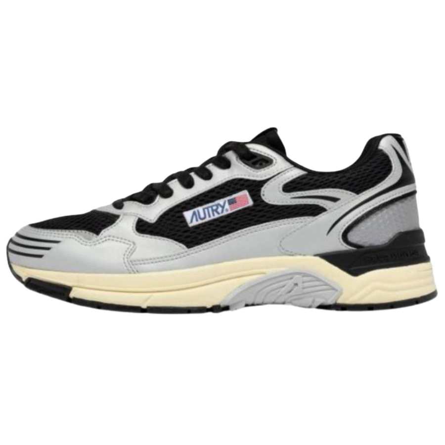 AUTRY Hyperway Mir Silv Blk Mesh Low top Casual Shoes Men's Black White