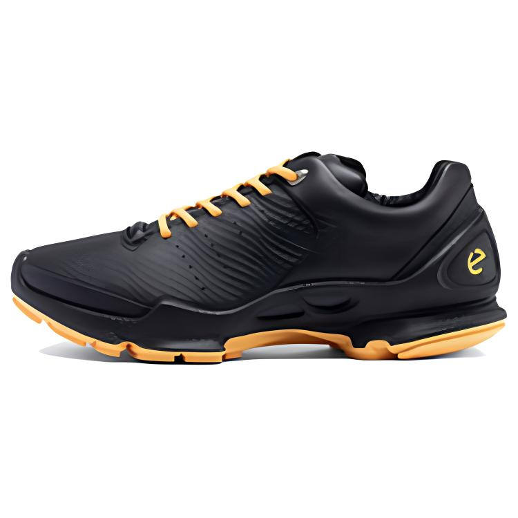 Ecco Biom C Cow Leather Slip Resistant Abrasion Resistant Low top Casual Shoes Men's Black Orange