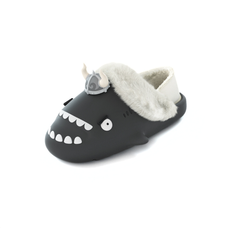 HelloSlippers Shark Winter Sharkicks Winter Viking Pirate, Closed Toe Slippers With Heel Unisex