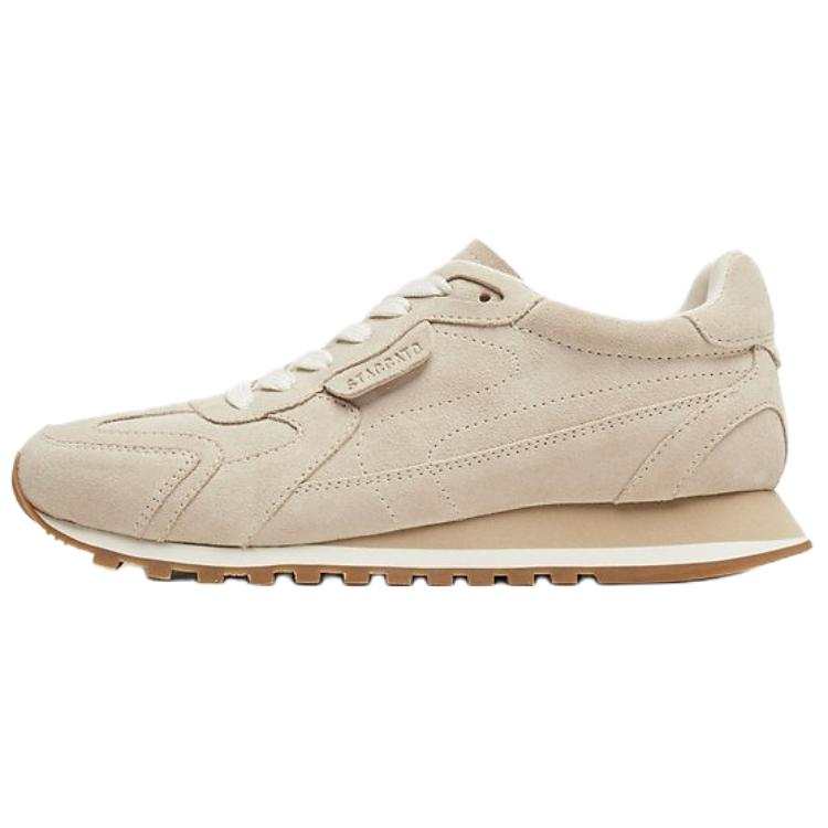 Staccato Rhythmic Sound Wave Cow Split Leather Abrasion Resistant Low top Casual Shoes Women's