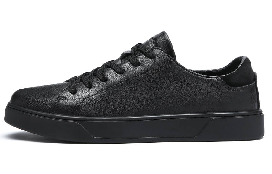 Mulinsen Slip Resistant Abrasion Resistant Slip Resistant Abrasion Resistant Low top Skateboard Shoes Men's Black