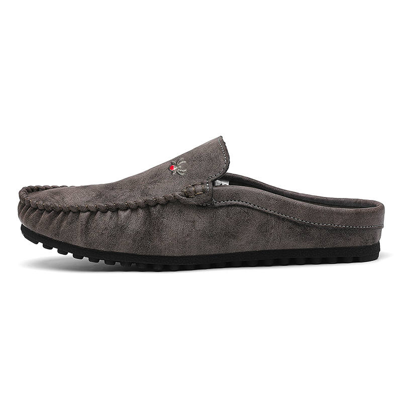 YINGLUNQISHI Rubber Sole Abrasion Resistant Abrasion Resistant Closed Toe Slippers Men's Khaki