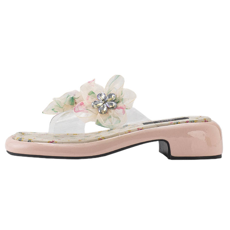 MIAOLV Rhinestone Slide Slippers Women's