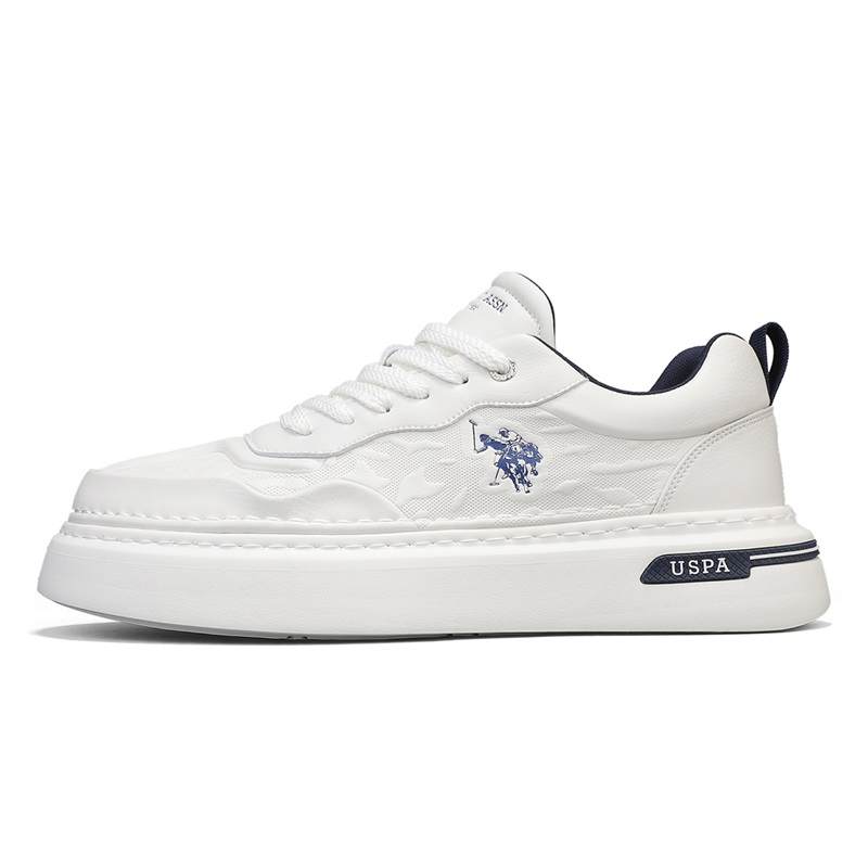 U.S. POLO ASSN. Microfiber Leather Slip Resistant, Abrasion Resistant, Lightweight, Breathable Low top Skateboard Shoes