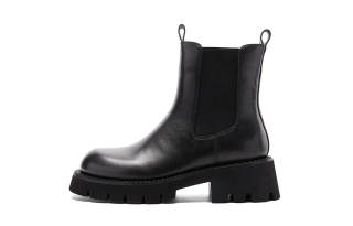 NINE WEST Cow Leather Short Chelsea Boots 5.5cm Women's
