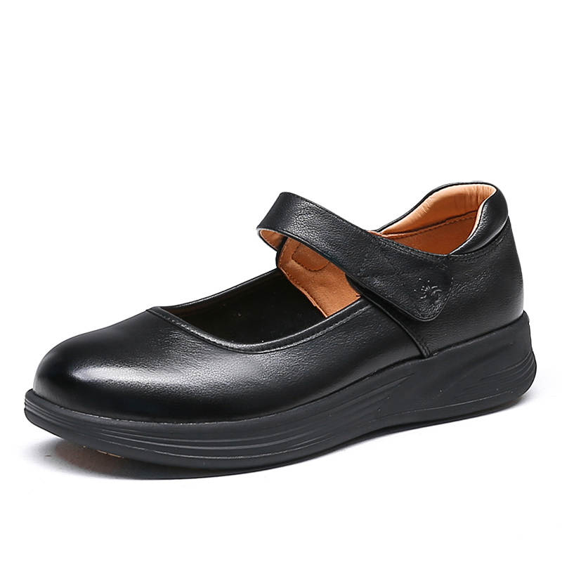 Spider King Cow Leather Platform Mary Jane Shoes Women's