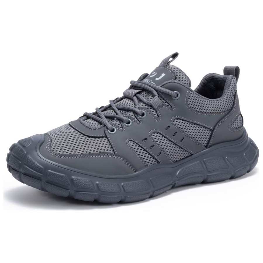 JOSINY Fabric Breathable And Lightweight Low top Casual Shoes Men's Gray
