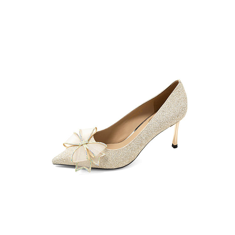 COMELY Fabric Slim Heel High Heels 7.5cm Women's