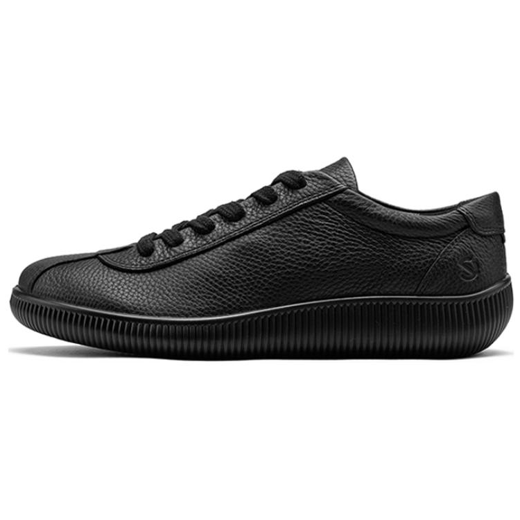 Ecco Ecco Fluttershy Zero Point Cow Leather Casual Shoes Men's Black