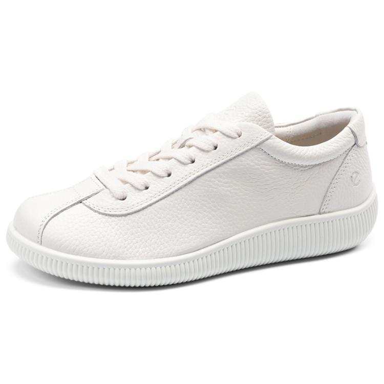 Ecco Cow Leather Lightweight Breathable Low top Casual Shoes Women's White