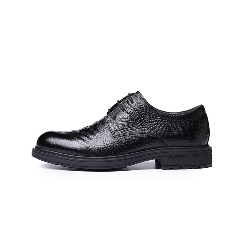 LAORENTOU Casual Leather Shoes Men's Low Top Black