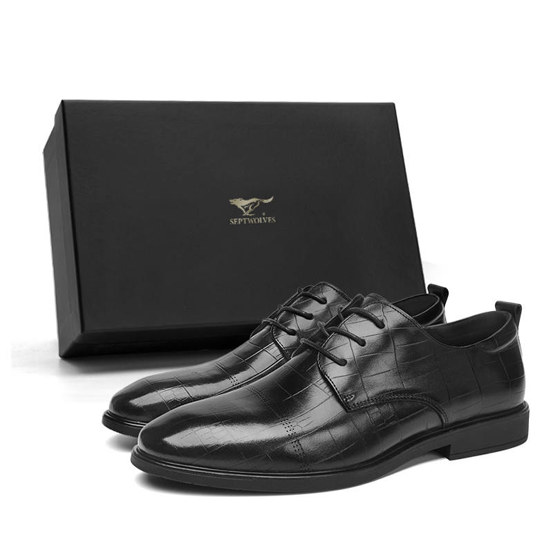 SEPTWOLVES Dress Shoes Men's Low Top Black