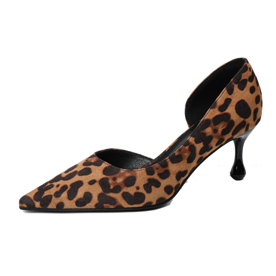 JIUXINGDAO High Heels Women's Leopard Print