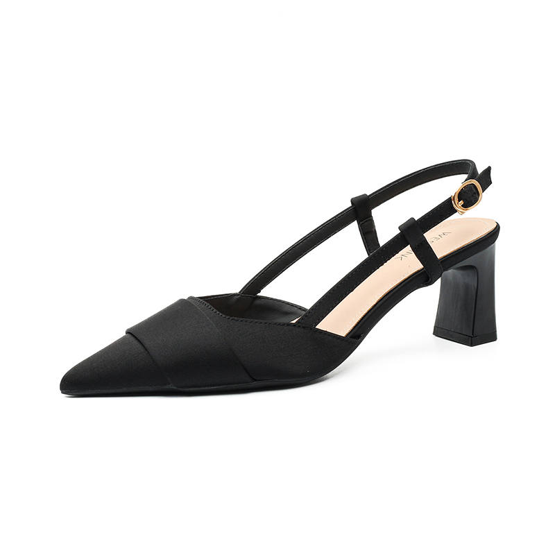 WESTLINK Fabric Chunky Heel High Heels Women's