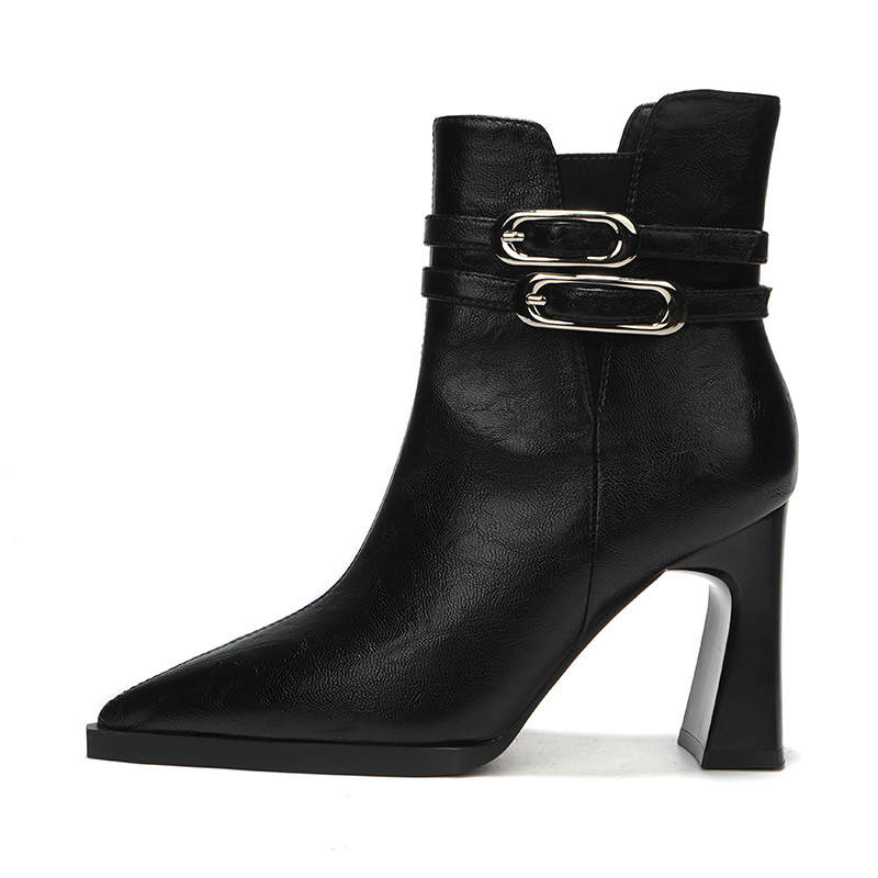 QITUMAUL Pu Ankle Boots 9cm Women's