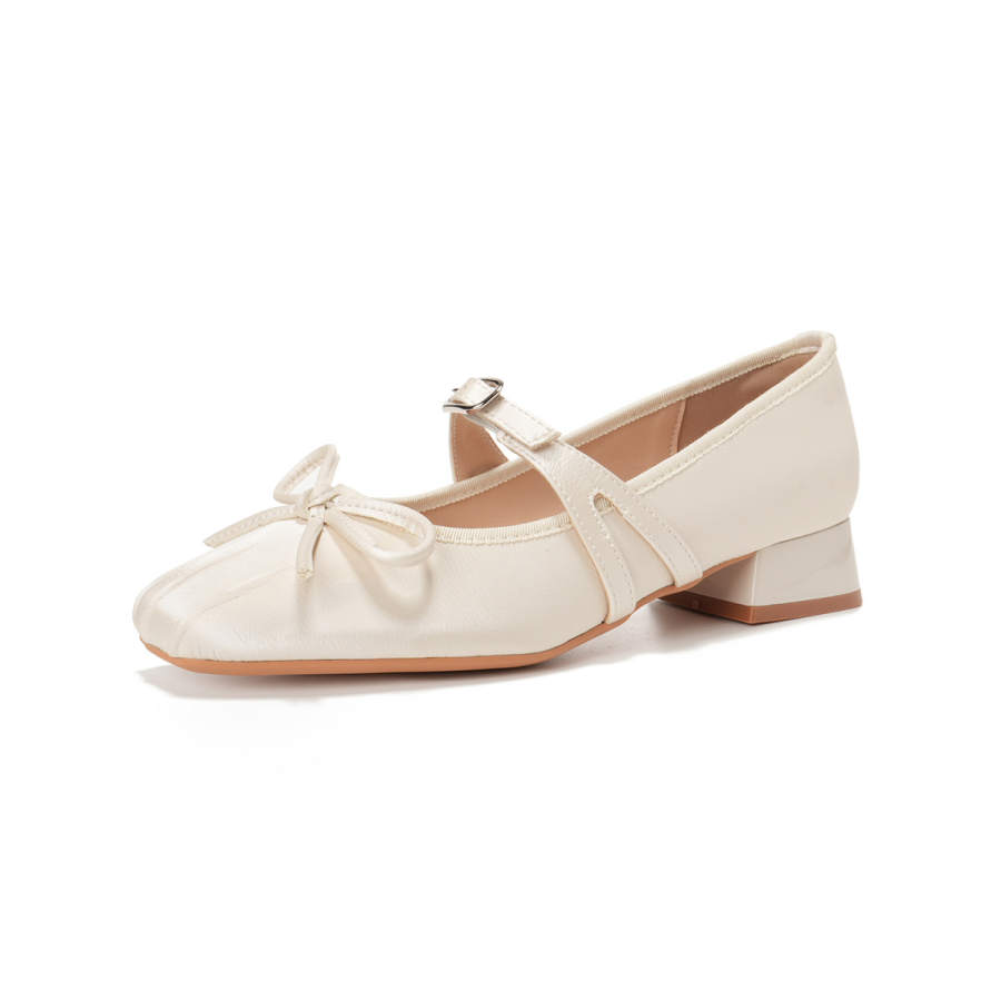 QITUMAUL Microfiber Leather Mary Jane Shoes Women's