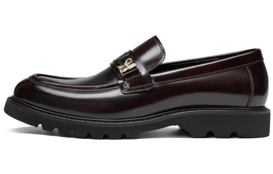 ROBERTA DI CAMERINO Cow Leather Dress Shoes Men's Burgundy