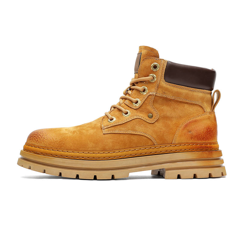 CHILANG CHILANG Combat Boots Men's Yellow/Black/Brown