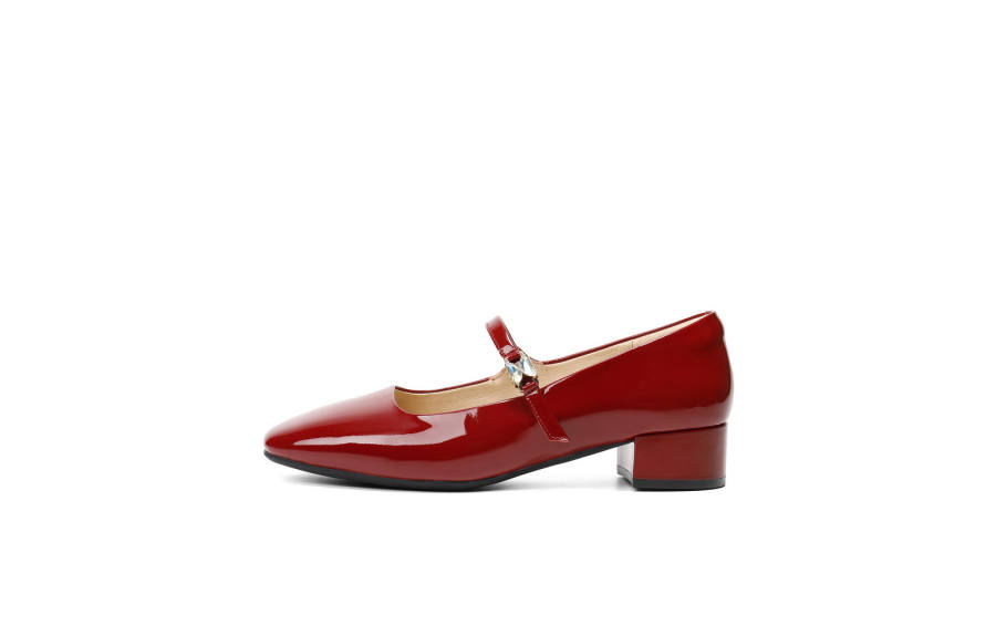 BELLE Cow Leather Mary Jane Shoes Women's