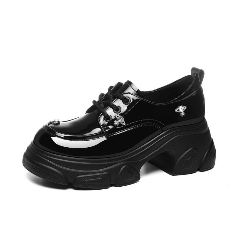 JINSITU Patent Leather Casual Shoes Women's