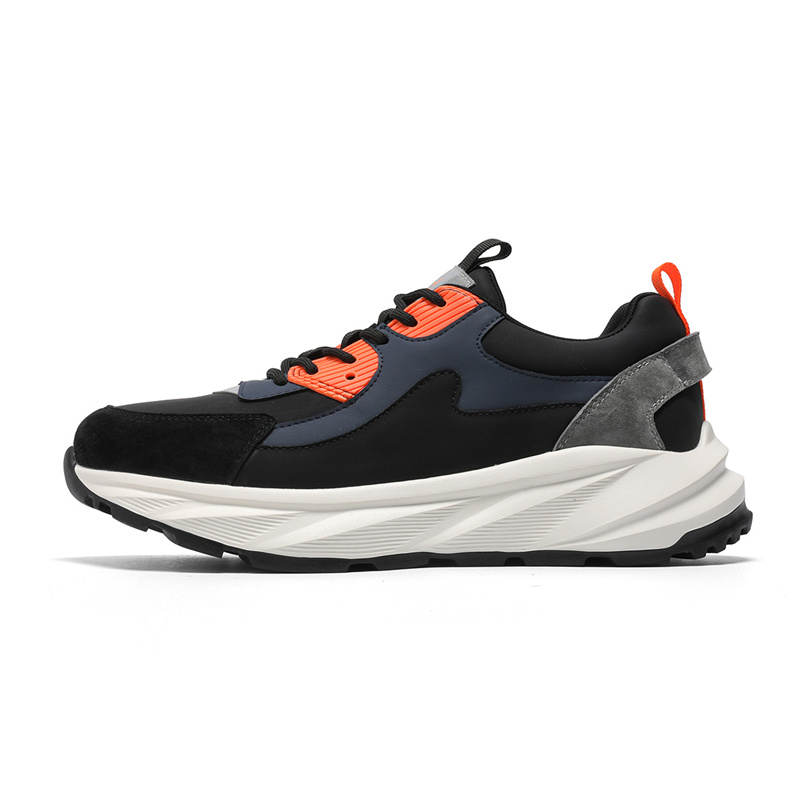 NAVIGARE Microfiber Leather Height Increasing Height Increasing Low top Casual Shoes Men's Black Blue