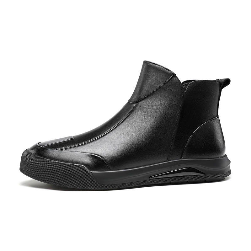SEPTWOLVES Fashion Minimalist Style Versatile Fleece Lined Thermal Ankle Boots Men's HD