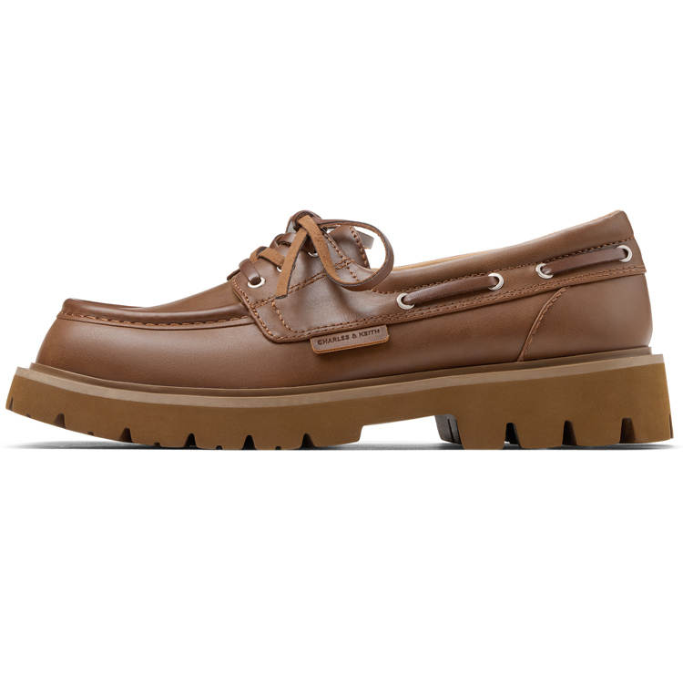CHARLES&KEITH Small Ck PU Synthetic Leather Casual Shoes 3.7cm Women's