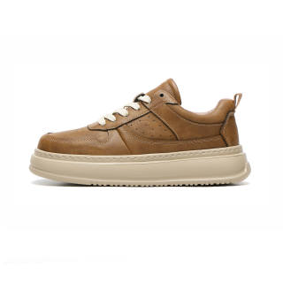 Meixi Cow Split Leather Fashion Comfortable Fleece Lined Thermal Versatile Low top Skateboard Shoes Men's