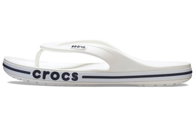 Crocs Bayaband Abrasion Resistant Sports Slippers Unisex White Blue