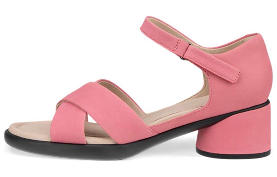 Ecco Ecco Leather One Strap Sandals 3.5cm Women's Pink
