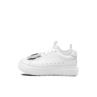LASTLAZY Cow Leather Cushioning Lightweight Low top Skateboard Shoes White