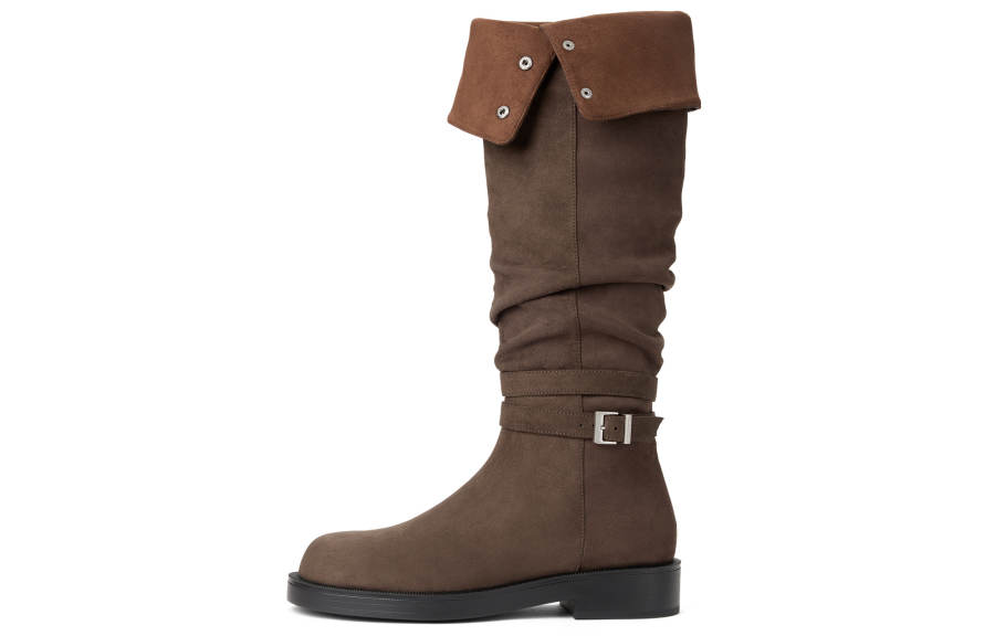 CHARLES&KEITH Small Ck Suede Knee high Boots 3.5cm Women's