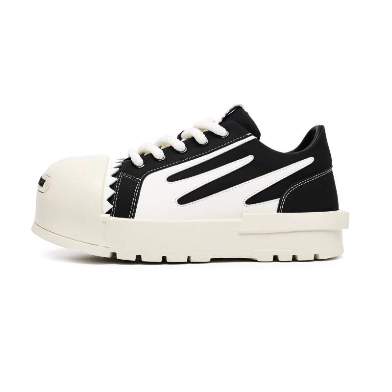 MINGYITU Microfiber Leather Low top Casual Shoes Men's Black