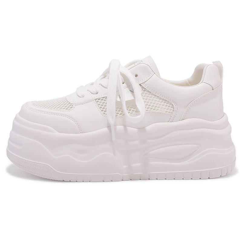 ZHANGXIAOJIE Mesh Low top Skateboard Shoes Women's Ecru