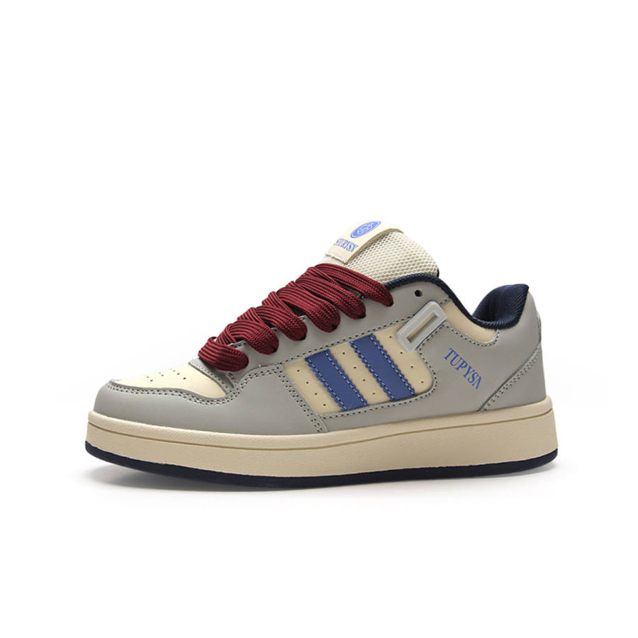 LIANGHUO Low top Skateboard Shoes Unisex Beige Blue