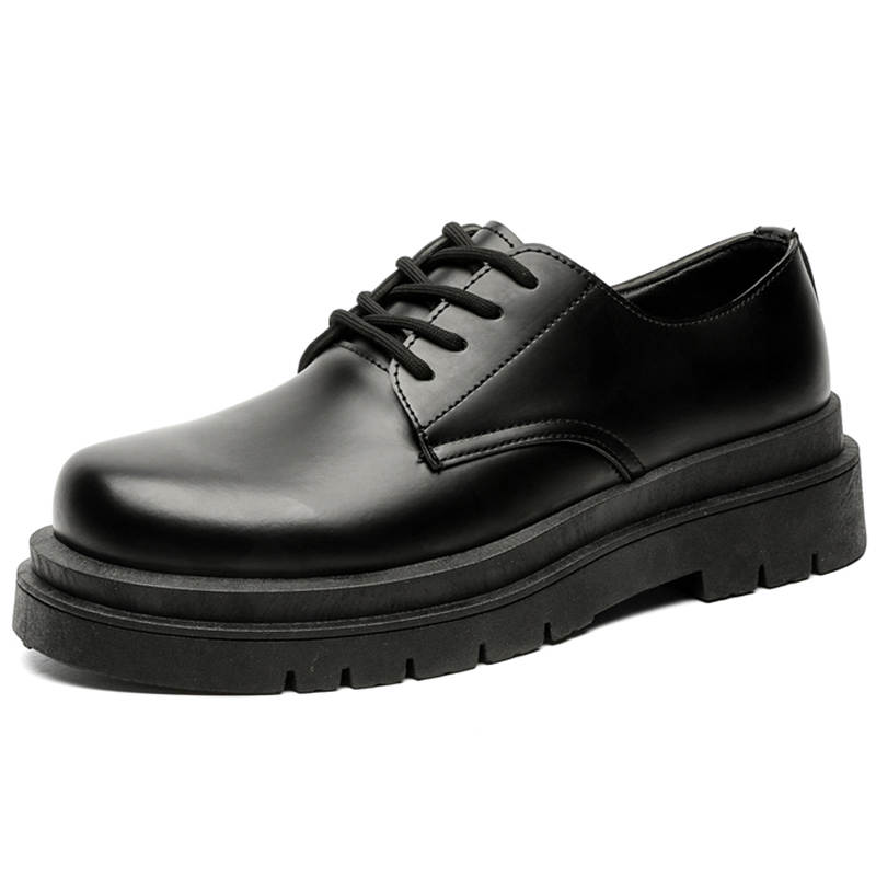 Medd Medd Casual Leather Shoes Men's Low Top Black