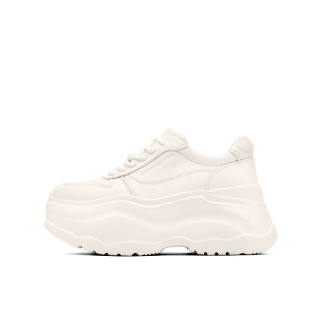 JOOC Cow Leather Slip Resistant Slip Resistant Low top Chunky Sneakers Women's
