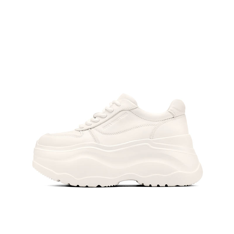 JOOC Cow Leather Slip Resistant Slip Resistant Low top Chunky Sneakers Women's