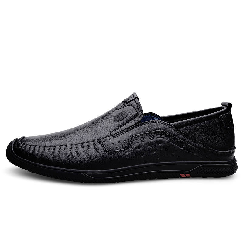 LAORENTOU Casual Leather Shoes Men's Low Top