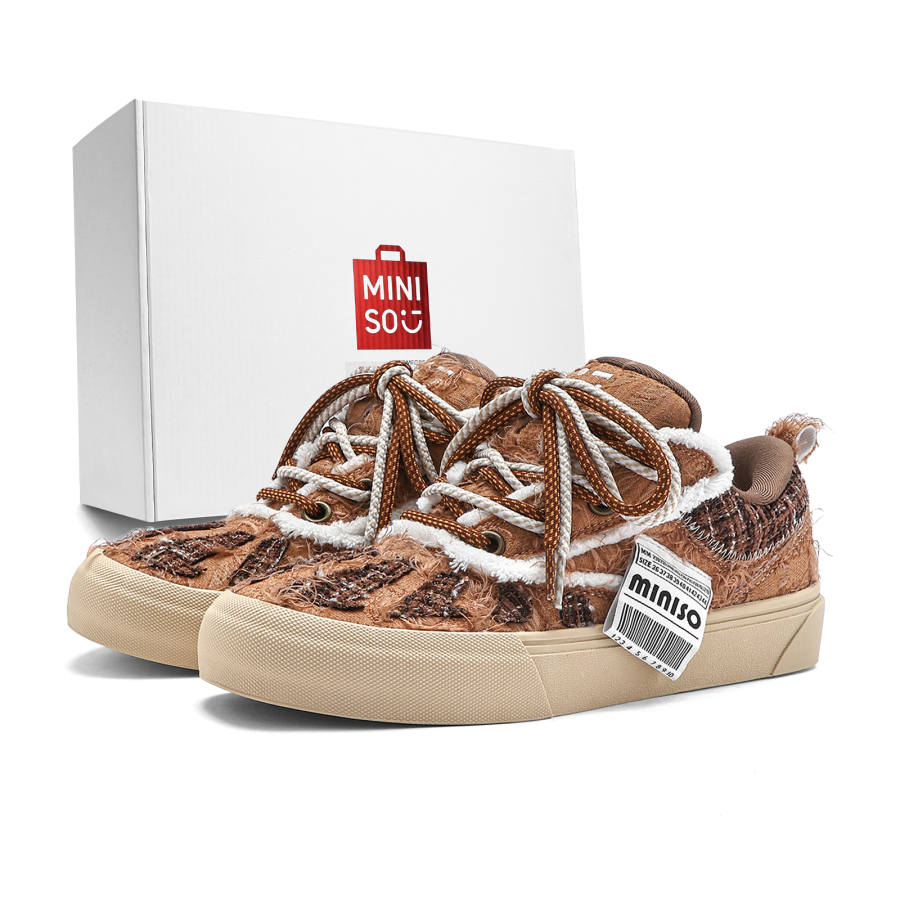 MINISO MINISO Skateboard Shoes Unisex Low Top Tan