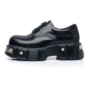 EBLIS HUNGI Cow Split Leather Casual Shoes Men's Black