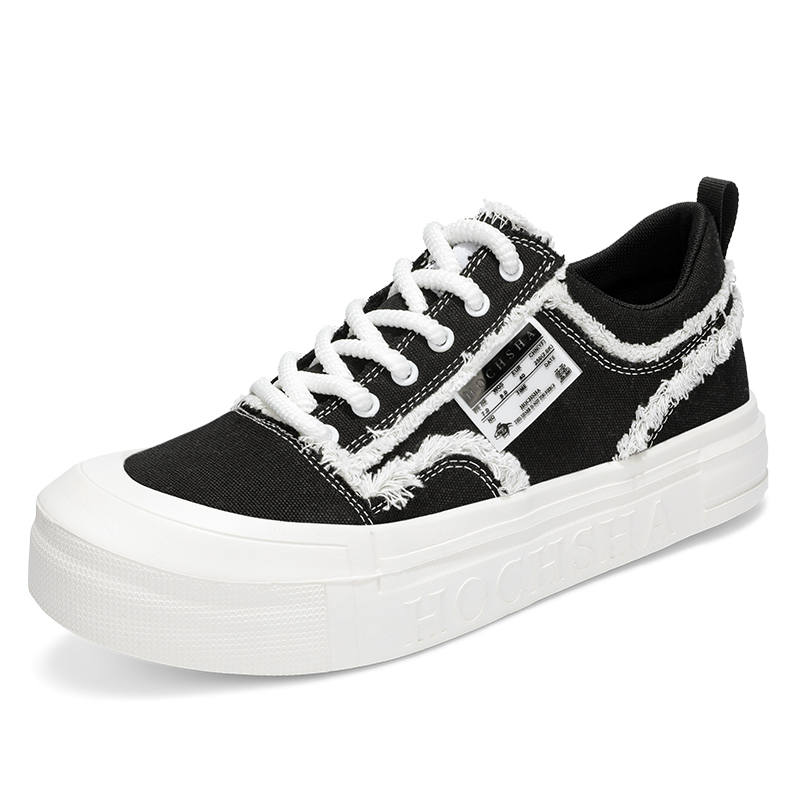 HOCHSHA Low top Canvas Shoes Unisex Black